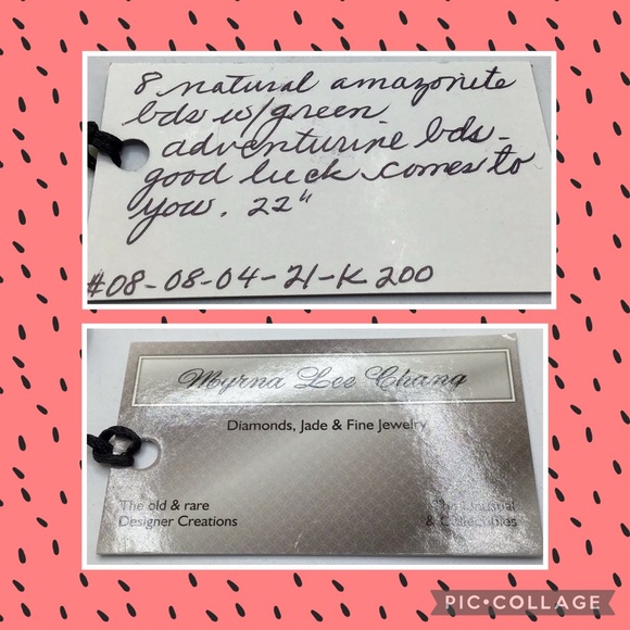 🌺RARE Vintage Amazonite & Aventurine Necklace - Picture 16 of 16